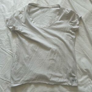 Calvin Klein Performamce white V neck shirt